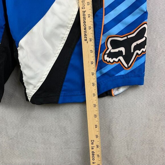 Fox Racing Mens Motocross Shorts 32 Blue Colorblock Cargo Zip Pockets Biking MTB - Picture 7 of 14